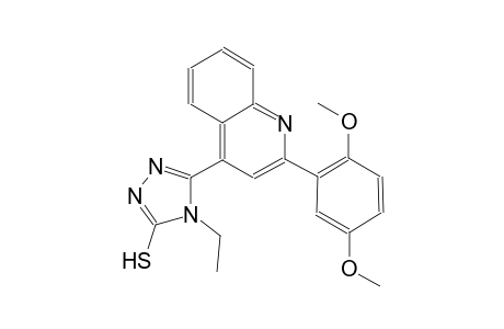 5-[2-(2,5-dimethoxyphenyl)-4-quinolinyl]-4-ethyl-4H-1,2,4-triazol-3-yl hydrosulfide