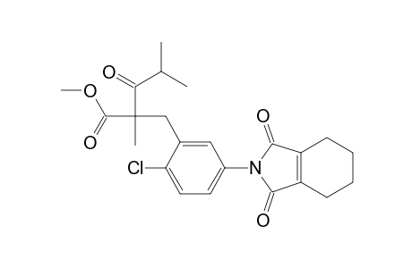 Benzenepropanoic acid, 2-chloro-5-(1,3,4,5,6,7-hexahydro-1,3-dioxo-2H-isoindol-2-yl)-aplha-methyl-alpha-(2-methyl-1-oxopropyl)-, methyl ester
