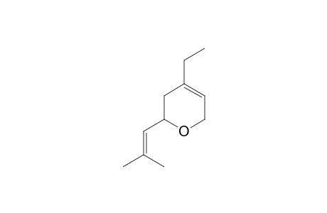 4-Ethyl-6-(2-methyl-1-propenyl)-5,6-dihydro-1,2-pyran