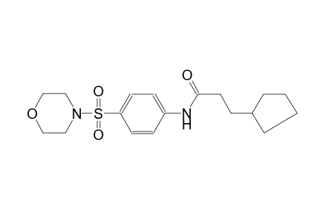 3-Cyclopentyl-N-[4-(4-morpholinylsulfonyl)phenyl]propanamide
