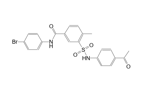 3-[(4-acetylanilino)sulfonyl]-N-(4-bromophenyl)-4-methylbenzamide