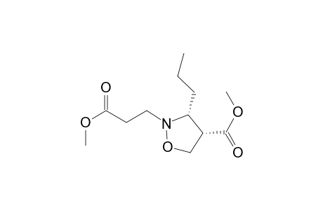 2-Isoxazolidinepropanoic acid, 4-(methoxycarbonyl)-3-propyl-, methyl ester, cis-