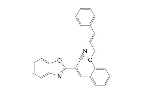 (E)-2-(1,3-benzoxazol-2-yl)-3-[2-[(E)-3-phenylprop-2-enoxy]phenyl]-2-propenenitrile