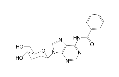 N(6)-Benzoyl-9-(2',3'-dideoxy-.beta.-D-glucopyranosyl)-adenine