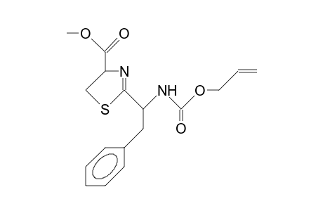 2-(<S>-1-Allyloxycarbonylamino-2-phenyl-ethyl)-4-methoxycarbonyl-(R).delta.2-thiazoline