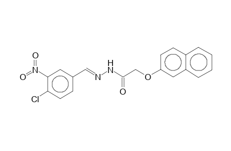 N-[(E)-(4-chloranyl-3-nitro-phenyl)methylideneamino]-2-naphthalen-2-yloxy-ethanamide
