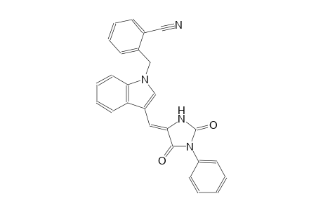 2-({3-[(Z)-(2,5-dioxo-1-phenyl-4-imidazolidinylidene)methyl]-1H-indol-1-yl}methyl)benzonitrile