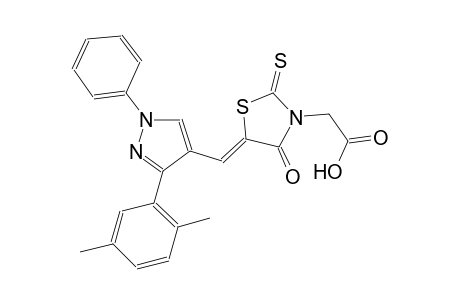 ((5Z)-5-{[3-(2,5-dimethylphenyl)-1-phenyl-1H-pyrazol-4-yl]methylene}-4-oxo-2-thioxo-1,3-thiazolidin-3-yl)acetic acid