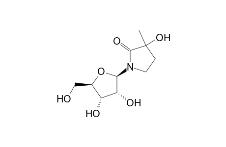 2-Pyrrolidinone, 3-hydroxy-3-methyl-1-.beta.-D-ribofuranosyl-