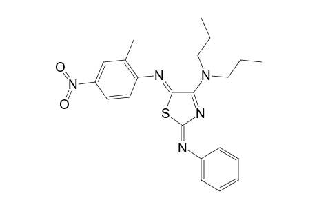 5-(2-Methyl-4-nitrophenylimino)-4-(di-n-propylamino)-2-(phenylimino)-.deata(3)-thiazoline
