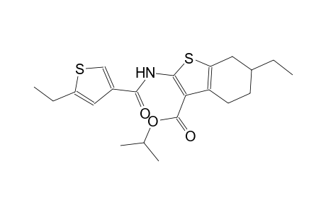 isopropyl 6-ethyl-2-{[(5-ethyl-3-thienyl)carbonyl]amino}-4,5,6,7-tetrahydro-1-benzothiophene-3-carboxylate