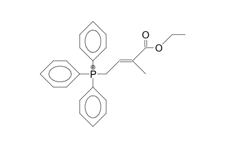 2-Methyl-4-triphenylphosphonio-trans-2-butenoic acid, ethyl ester cation