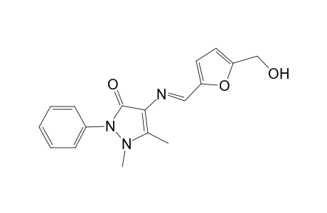 Pyrazol-3(2H)-one, 4-(5-hydroxymethylfurfur-2-ylidenamino)-1,5-dimethyl-2-phenyl-