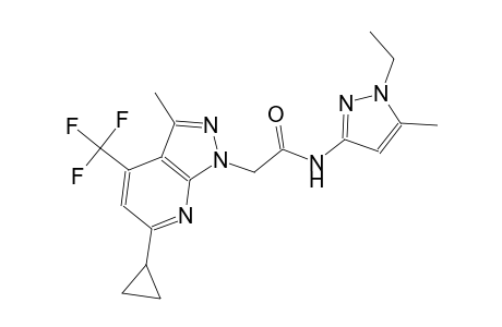 1H-pyrazolo[3,4-b]pyridine-1-acetamide, 6-cyclopropyl-N-(1-ethyl-5-methyl-1H-pyrazol-3-yl)-3-methyl-4-(trifluoromethyl)-