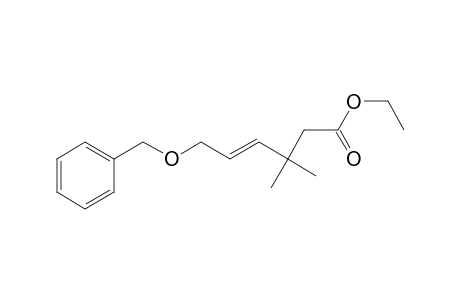 4-Hexenoic acid, 3,3-dimethyl-6-(phenylmethoxy)-, ethyl ester, (E)-