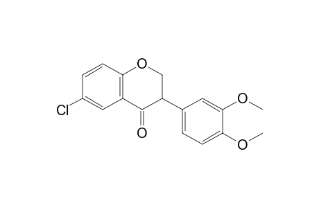 6-Chloro-3-(3,4-dimethoxyphenyl)chroman-4-one