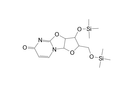 3-[(trimethylsilyl)oxy]-2-([(trimethylsilyl)oxy]methyl)-2,3,3a,9a-tetrahydro-6H-furo[2',3':4,5][1,3]oxazolo[3,2-a]pyrimidin-6-one