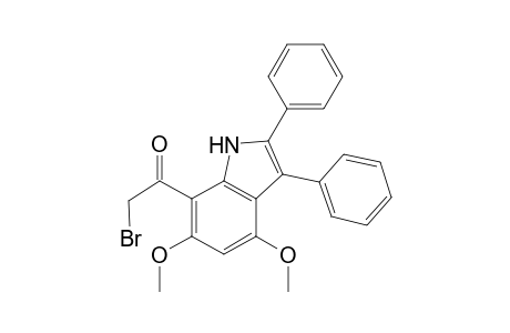 2-Bromanyl-1-(4,6-dimethoxy-2,3-diphenyl-1H-indol-7-yl)ethanone