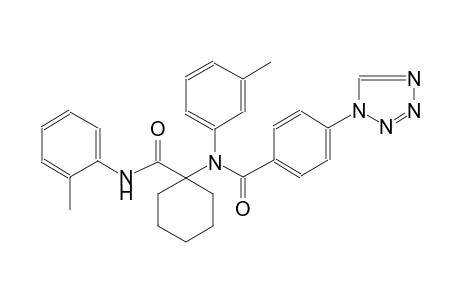 N-(3-methylphenyl)-4-(1H-tetraazol-1-yl)-N-[1-(2-toluidinocarbonyl)cyclohexyl]benzamide