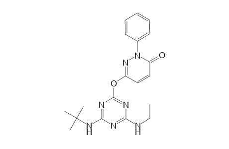 2H-Pyridazin-3-one, 6-(4-tert-butylamino-6-ethylamino-[1,3,5]triazin-2-yloxy)-2-phenyl-