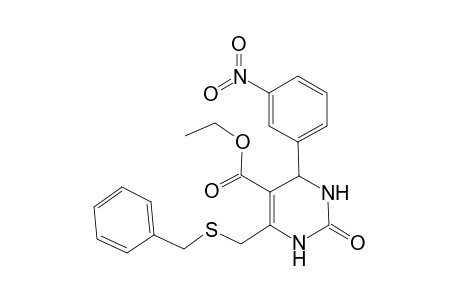 4-(3-nitrophenyl)-2-oxo-6-[(phenylmethylthio)methyl]-3,4-dihydro-1H-pyrimidine-5-carboxylic acid ethyl ester