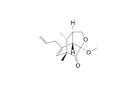 (1S*,3R*,6R*,7S*,10R*)-8-Allyl-3-methoxy-1,10-dimethyl-4-oxatricyclo[4.3.1.0(3,7)]dec-8-en-2-one