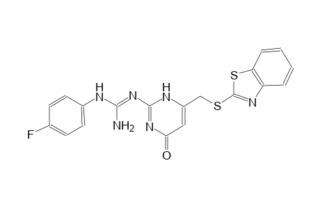 N''-{6-[(1,3-benzothiazol-2-ylsulfanyl)methyl]-4-oxo-1,4-dihydro-2-pyrimidinyl}-N-(4-fluorophenyl)guanidine