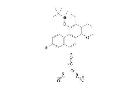 Tricarbonyl{eta-6-1,2,3,4,4a,10a-(7-bromo-2,3-diethyl-1-methoxy-4-[(t-butyl)dimethylsilyloxy]phenanthrene)}chromium