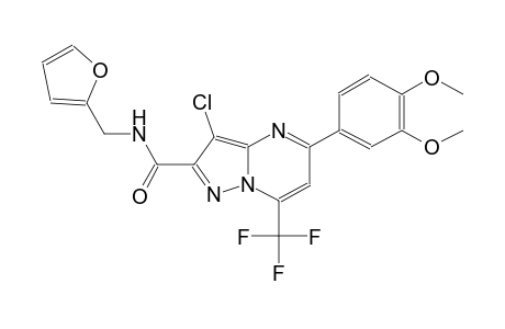 3-chloro-5-(3,4-dimethoxyphenyl)-N-(2-furylmethyl)-7-(trifluoromethyl)pyrazolo[1,5-a]pyrimidine-2-carboxamide
