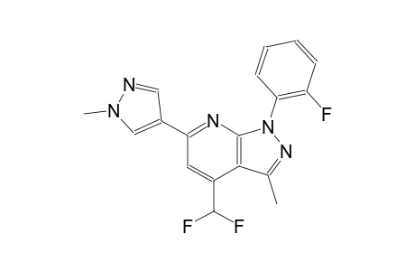 1H-pyrazolo[3,4-b]pyridine, 4-(difluoromethyl)-1-(2-fluorophenyl)-3-methyl-6-(1-methyl-1H-pyrazol-4-yl)-