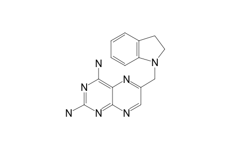 6-[[2,3-Dihydro-1H-indol-1-yl]methyl]-2,4-pteridinediamine