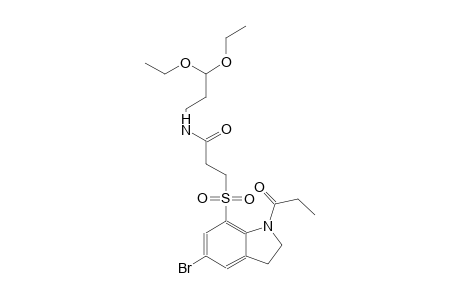 propanamide, 3-[[5-bromo-2,3-dihydro-1-(1-oxopropyl)-1H-indol-7-yl]sulfonyl]-N-(3,3-diethoxypropyl)-