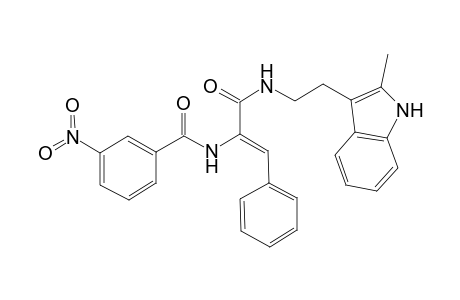 N-[(Z)-1-[2-(2-methyl-1H-indol-3-yl)ethylcarbamoyl]-2-phenyl-vinyl]-3-nitro-benzamide