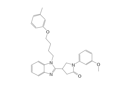 1-(3-methoxyphenyl)-4-{1-[4-(3-methylphenoxy)butyl]-1H-benzimidazol-2-yl}-2-pyrrolidinone