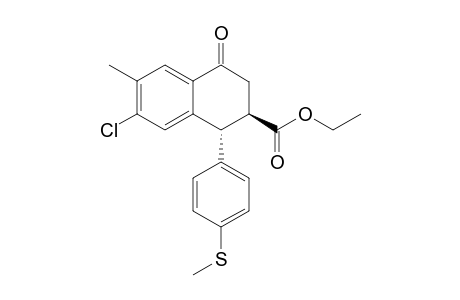 3-ETHYLCARBOXY-4-(4'-METHYLTHIOPHENYL)-6-CHLORO-7-METHYL-1-TETRALONE