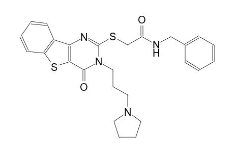 N-benzyl-2-({4-oxo-3-[3-(1-pyrrolidinyl)propyl]-3,4-dihydro[1]benzothieno[3,2-d]pyrimidin-2-yl}sulfanyl)acetamide