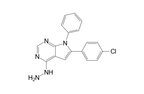 6-(4-chlorophenyl)-7-phenyl-4-hydrazino-7H-pyrrolo[2,3-d]pyrimidine