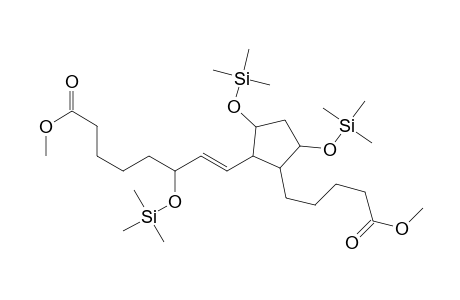 5-(2-(3-(trimethylsiloxy)-7-(methoxycarbonyl)-1-heptenyl)-3,5-di(trimethylsiloxy)-cyclopentyl)pentanoic acid methyl ester
