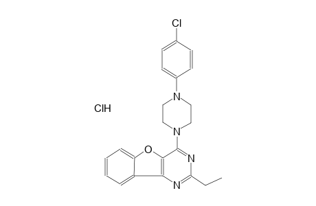 4-[4-(4-chlorophenyl)-1-piperazinyl]-2-ethyl[1]benzofuro[3,2-d]pyrimidine hydrochloride