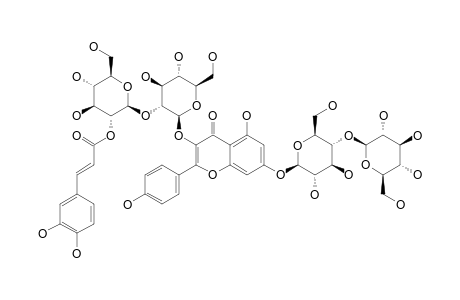 KAEMPFEROL-3-O-BETA-D-[2E-CAFFEOYL-BETA-D-GLUCOPYRANOSYL-(1->2)-GLUCOPYRANOSIDE]-7-O-BETA-D-[BETA-D-GLUCOPYRANOSYL-(1->4)-GLUCOPYRANOSIDE]