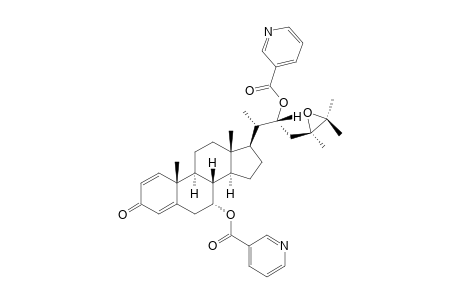 PETUNIASTERONE-C-7,22-DINICOTINATE;(22R,24S)-7-ALPHA,22-DINICOTINOYLOXY-24,25-EPOXY-ERGOSTA-1,4-DIEN-3-ONE