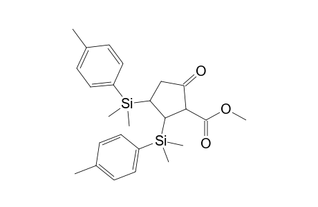 (2RS,3RS,4SR)-2-Methoxycarbonyl-3,4-bis[dimethyl(4-methylphenyl)silyl]cyclopentan-1-one