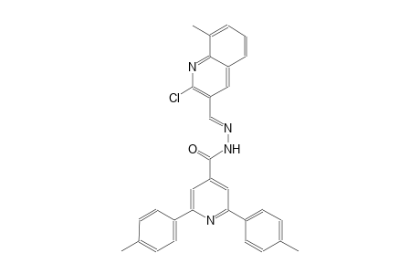 N'-[(E)-(2-chloro-8-methyl-3-quinolinyl)methylidene]-2,6-bis(4-methylphenyl)isonicotinohydrazide