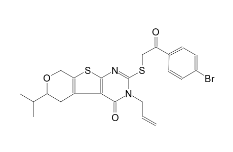 3-allyl-2-{[2-(4-bromophenyl)-2-oxoethyl]sulfanyl}-6-isopropyl-3,5,6,8-tetrahydro-4H-pyrano[4',3':4,5]thieno[2,3-d]pyrimidin-4-one