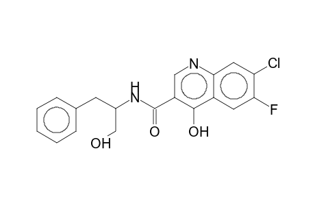 7-Chloro-6-fluoro-4-hydroxyquinoline-3-carboxamide, N-(1-hydroxymethyl-2-phenylethyl)-