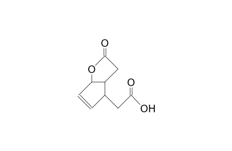 (3aR*,4R*,6aR*)-(2-Oxo-3,3a,4,6-tetrahydro-2H-cyclopenta[b]furan-4-yl)acetic Acid