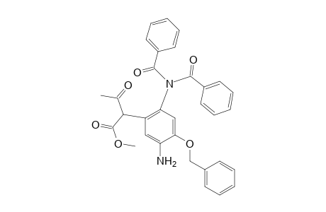 O-benzyl-N,N-dibenzoyl-2,5-diamino-4-(1-(methoxycarbonyl)-2-oxopropyl)phenol