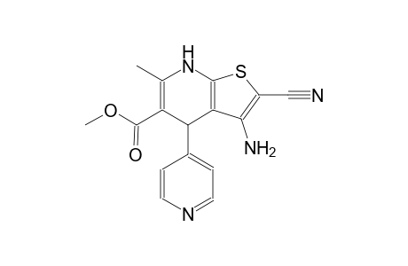 thieno[2,3-b]pyridine-5-carboxylic acid, 3-amino-2-cyano-4,7-dihydro-6-methyl-4-(4-pyridinyl)-, methyl ester