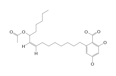 (8'Z,10'R)-2,4-DIHYDROXY-6-(10-ACETOXY-8-PENTADECENYL)-BENZOIC-ACID