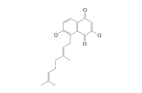 8-[(2'E)-3',7'-DIMETHYLOCTA-2',6'-DIENYL]-2,7-DIHYDROXYNAPHTHALENE-1,4-DIONE